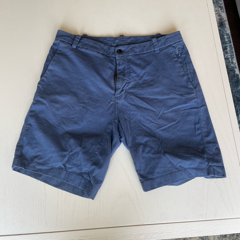 Lululemon Cotton Shorts 34 waist 9” blue
